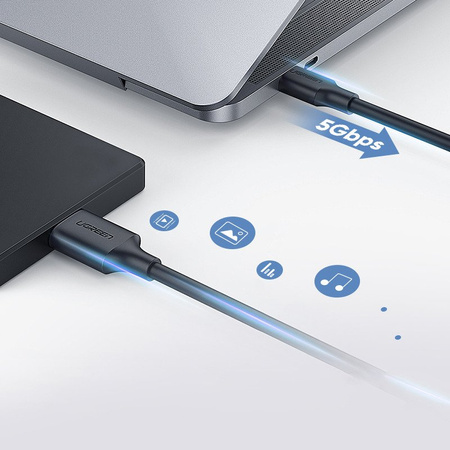 Kabel Micro-B USB 3.0 - USB-C UGREEN US312 1m (czarny)