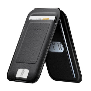 Portfel magnetyczny z funkcją podstawki do iPhone MagSafe, Ugreen LP836, skórzany (czarny) - ikona produktu