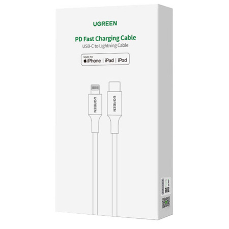 Kabel Lightning do USB-C UGREEN PD 3A US304, 1.5m (czarny) 