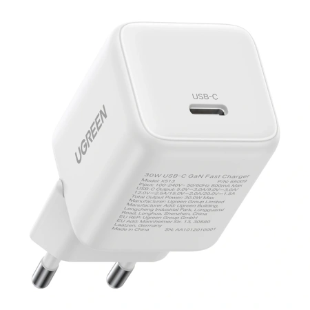 Ładowarka sieciowa Ugreen X513 30W GaN 1X USB-C (biała)