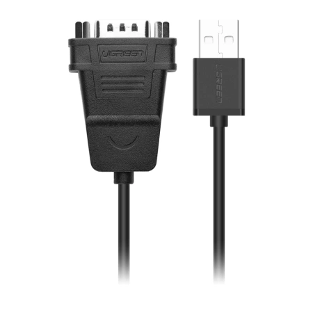 Kabel USB do DB9 / RS-232 Ugreen CR104 1.5m (czarny)