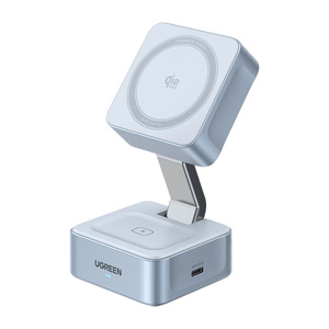 Ładowarka indukcyjna 2w1 Ugreen W752 MAGFLOW 25W (szara) - ikona produktu