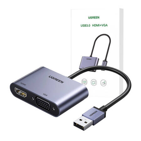 Adapter HDMI do VGA UGREEN MM103, 16cm (czarny)