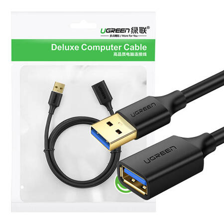 Kabel USB 3.0 przedłużający UGREEN 	US129 3m (czarny)