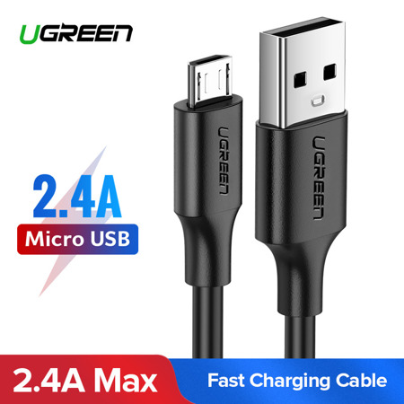 Kabel USB do Micro USB UGREEN 	US289 QC 3.0 2.4A 0.5m (czarny)