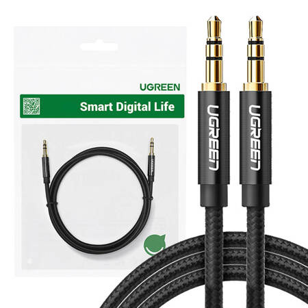 Kabel mini jack 3,5mm UGREEN AV112, AUX, 2m (czarny)