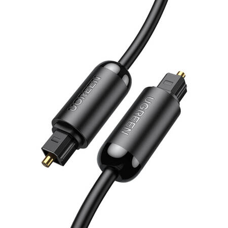 Kabel optyczny Toslink Audio UGREEN AV122, pozłacany, 1.5m (czarny)