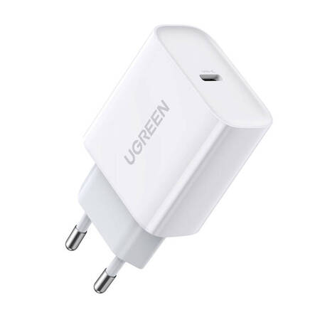 Ładowarka sieciowa UGREEN CD137, 20W, PD 3.0, USB-C (biała)