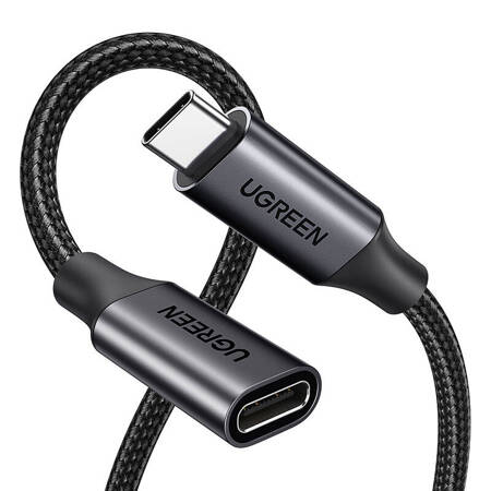 Przedłużacz USB 3.2 Ugreen US372 męski USB-C do żeński USB-C Gen 2 1m (czarny)