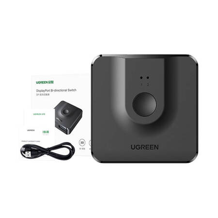 Przełącznik Switch UGREEN 	CM217 2w1 HDMI 2.0 20cm (czarny)