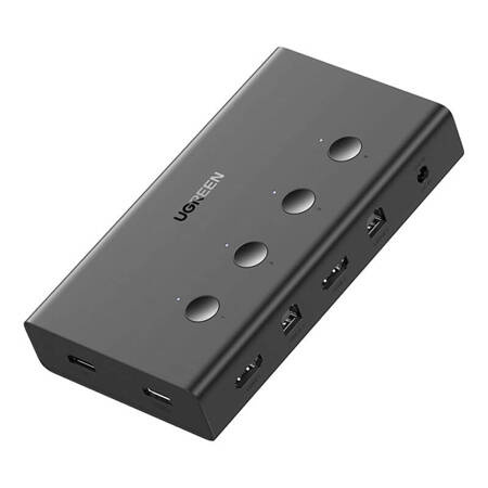 Przełącznik Switch UGREEN 	CM217 2w1 HDMI 2.0 20cm (czarny)