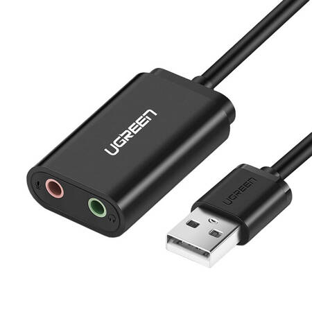 Zewnętrzna karta dźwiękowa USB UGREEN  	US205 15cm (czarny)