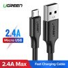 Kabel USB do Micro USB UGREEN 	US289 QC 3.0 2.4A 0.5m (czarny)