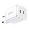 Ładowarka sieciowa UGREEN Nexode 45W, 2x USB-C, PD3.0, QC4.0, GaN (biały)