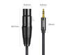 UGREEN AV182 Kabel XLR żeński do jack 3.5 męski - 2m (czarny)